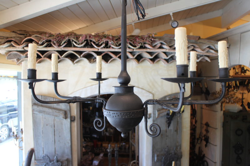 antique italian iron chandelier