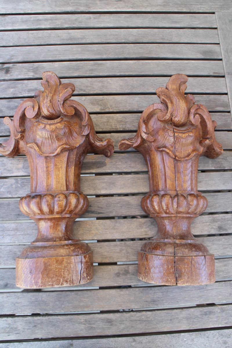 Vintage 17th century wood ornaments