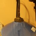 French blue ceramic sconce light